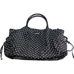 Kate Spade black & white polka dot nylon Diaper Bag w/ changing pad